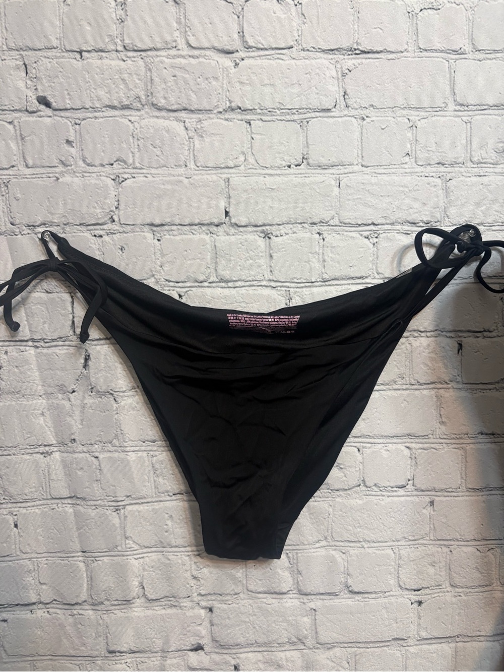 Victoria's Secret Black Tie-Side Bikini Bottom